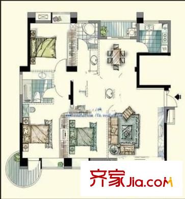武夷明珠 4室 戶型圖