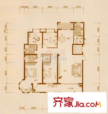 三盛中央公園戶型圖30#標準01+02、07+08戶型 5室2廳2衛(wèi)1廚