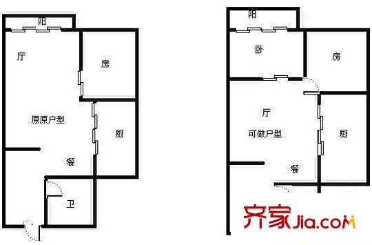 金色維也納 1室 戶型圖