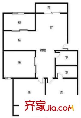 金色維也納 3室 戶型圖