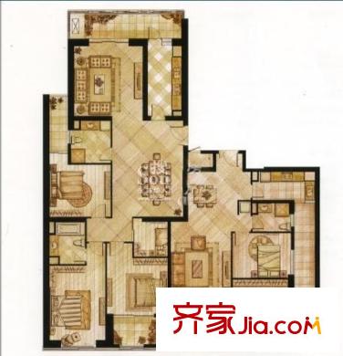 世茂天城一期儷園戶型圖世茂天城一期儷園 5室 戶型圖 5室2廳3衛(wèi)1廚
