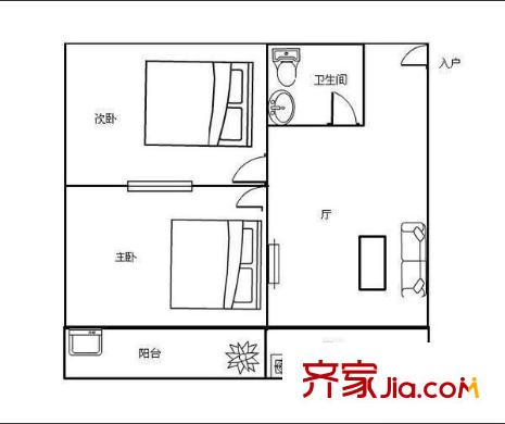 大嶼香頌 2室 戶型圖
