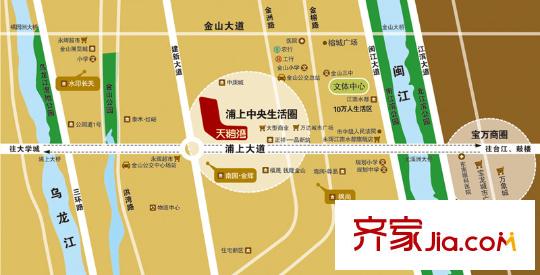 金輝天鵝灣二期交通圖區(qū)位圖