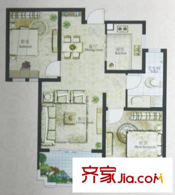 融僑觀邸 3室 戶型圖