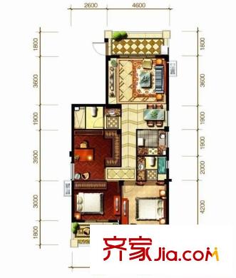 融僑觀邸 2室 戶型圖