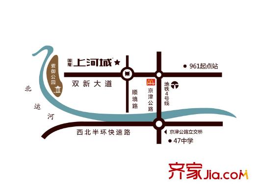 國耀上河城區(qū)位圖