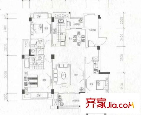 三盛國(guó)際公園長(zhǎng)島區(qū) 戶型圖