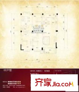 香江紅海園三期香江楓景  戶型圖