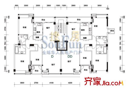 江南水都名筑 戶型圖