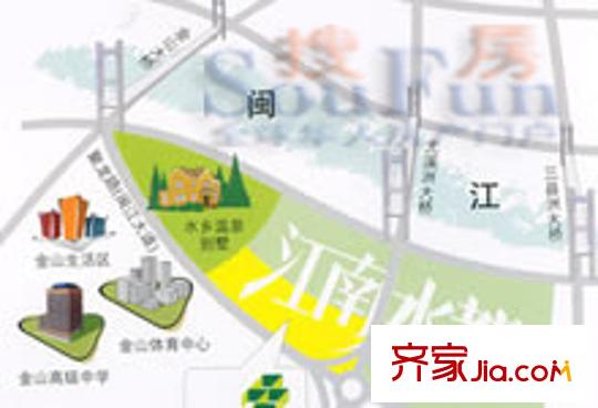 江南水都名筑交通圖