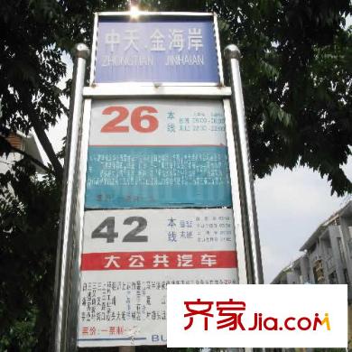 中天金海岸交通圖公交站牌