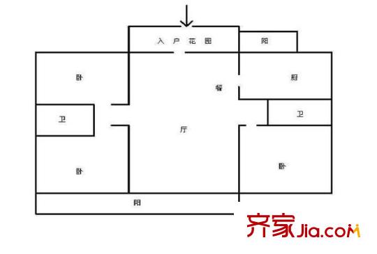 君臨天華 4室 戶型圖