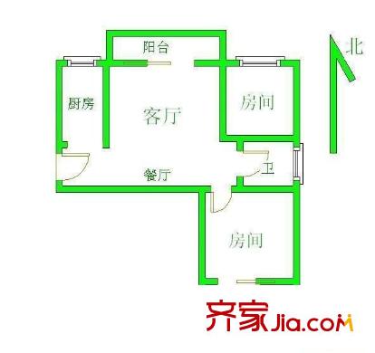 金山桔園三期 2室 戶型圖