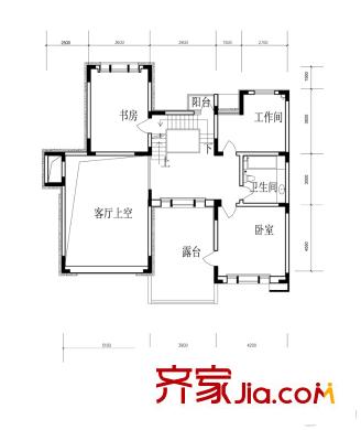 首府136棟雙拼別墅R戶型二層 5室2廳3衛(wèi)1廚