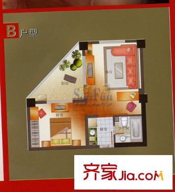 寶龍城市商業(yè)廣場 1室 戶型圖