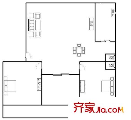 藍(lán)山四季 3室 戶型圖