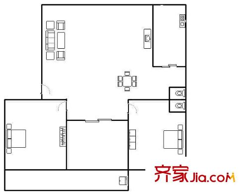 藍(lán)山四季 3室 戶型圖