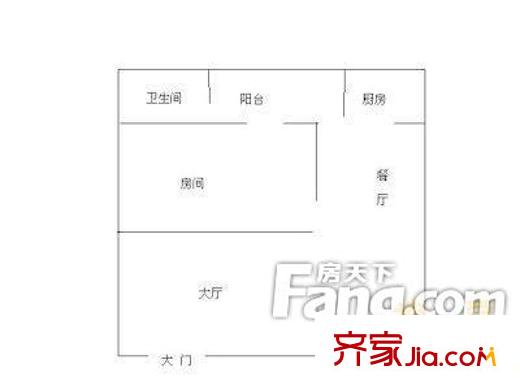 沁園春 1室 戶型圖