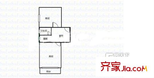 南禪新村 2室戶型圖