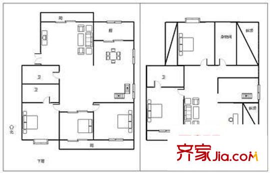 玫瑰山莊 5室 戶型圖