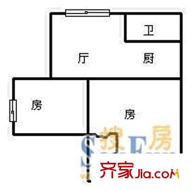 寧化新村 2室 戶型圖