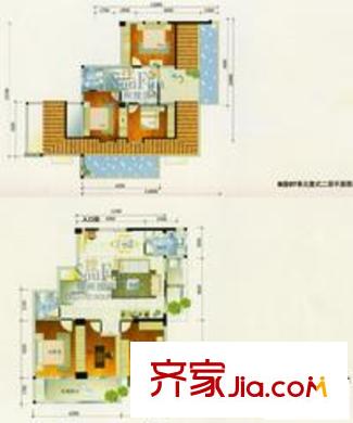 名門庭苑戶型圖6室3廳2衛(wèi)1廚