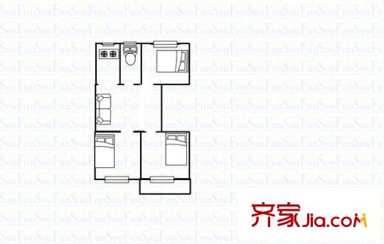 柳河花園 3室 戶型圖