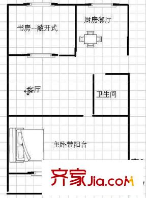 柳河花園 2室 戶型圖