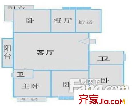 康樂山莊 4室 戶型圖