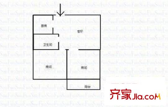 建發(fā)花園 3室 戶型圖