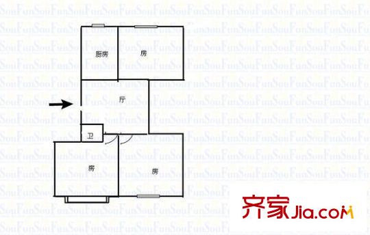 金馬花園 3室 戶型圖