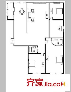 家春秋 3室 戶型圖