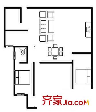 金泉花園 3室 戶型圖
