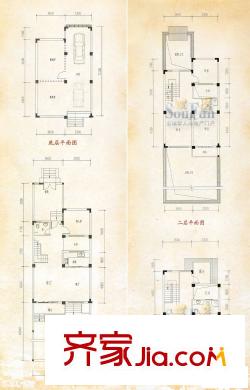 福祿坊別墅戶型圖G戶型3#11單元  3室2廳2衛(wèi)1廚