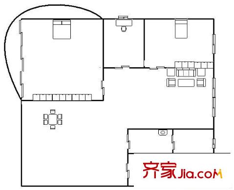 金泉花園 3室 戶型圖
