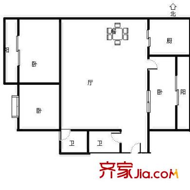 吉水苑 3室 戶型圖