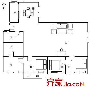 吉水苑 4室 戶型圖