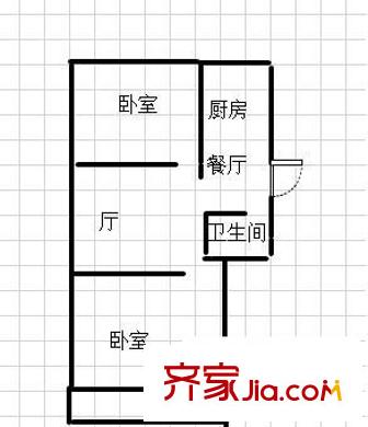 橫街巷新村 2室 戶型圖