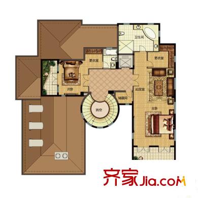 融僑?觀山府B1戶型三層戶型圖 2室1衛(wèi)