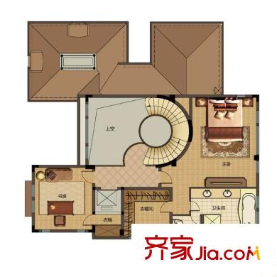 融僑?觀山府A2戶型三層戶型圖 2室1衛(wèi)