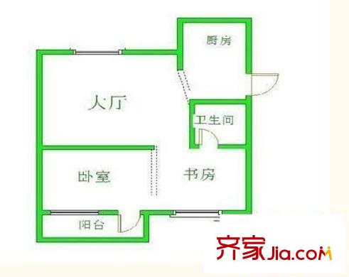 平方米前新村 2室 戶型圖