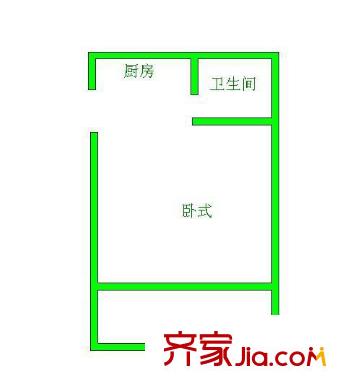 國(guó)坤大廈 1室戶型圖