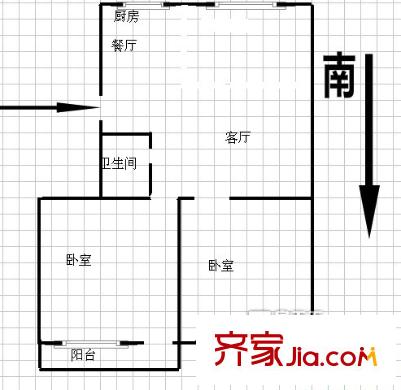 環(huán)保局宿舍 戶型圖