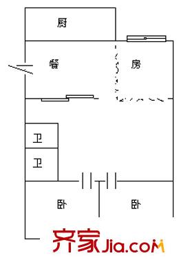 恒盛樓 2室戶型圖