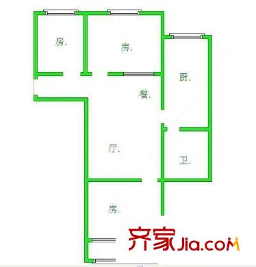 郭前新村 3室 戶型圖