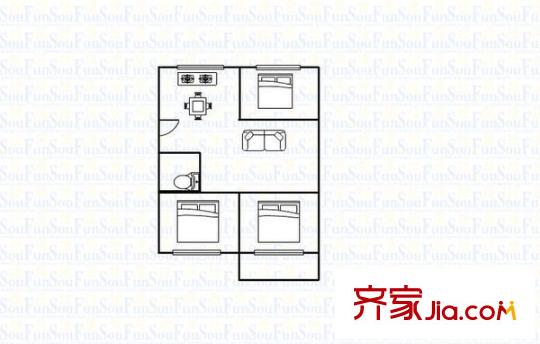 福建省國(guó)稅局單位宿舍 戶型圖