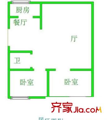 福興長城花園 2室 戶型圖