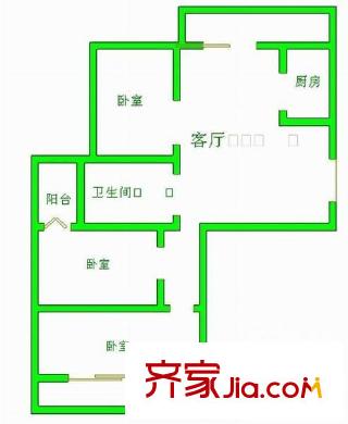 福灣新城春風(fēng)苑一區(qū) 3室 戶型圖