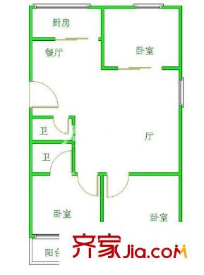 福圓苑 3室 戶型圖