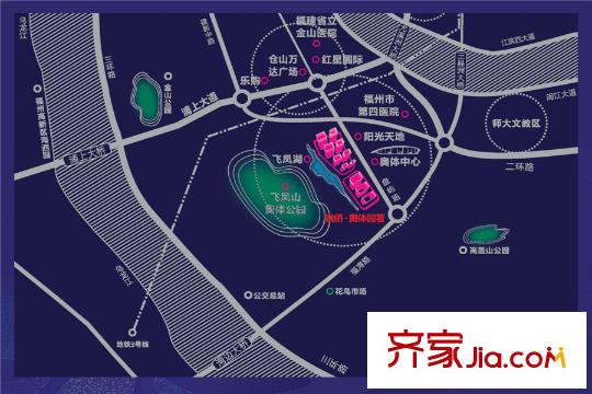融僑奧體園著區(qū)位圖